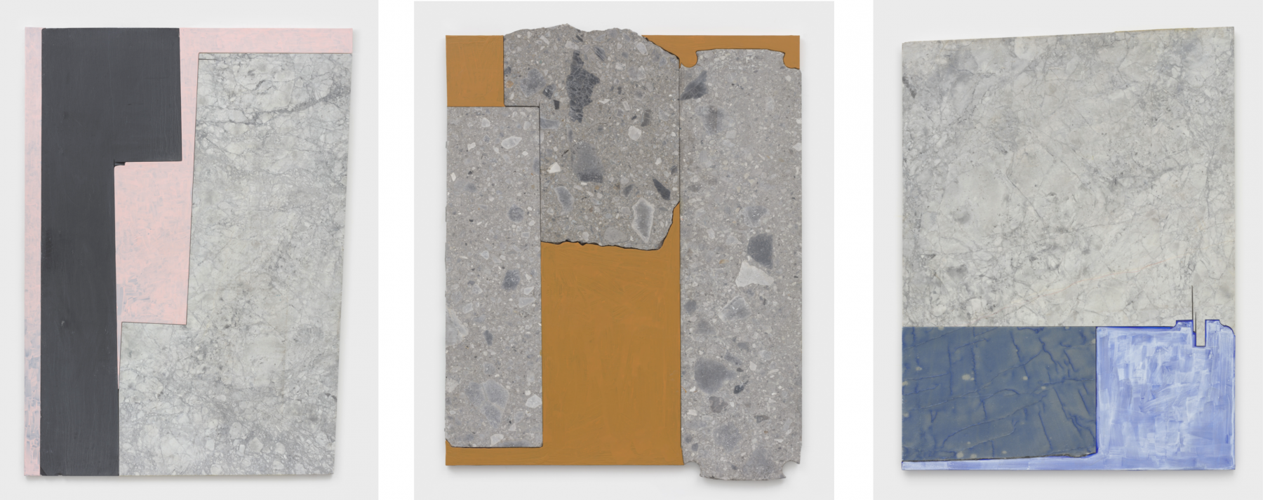 Circle Square, 2021
slate, marble, plaster and hand painted canvas mounted to MDF

83 1/2 x 61 x 1 1/2 inches (212.1 x 154.9 x 3.8 cm) SM-P.21.1425

&nbsp;

Big Secret, 2021
stone, plaster and hand painted canvas mounted to MDF

66 1/2 x 52 1/2 x 1 inches (168.9 x 133.3 x 2.5 cm) SM-P.21.1424

&nbsp;

April City, 2021
marble, plaster and hand painted canvas mounted to MDF

51 x 38 x 1 inches (129.5 x 96.5 x 2.5 cm) SM-P.21.1426