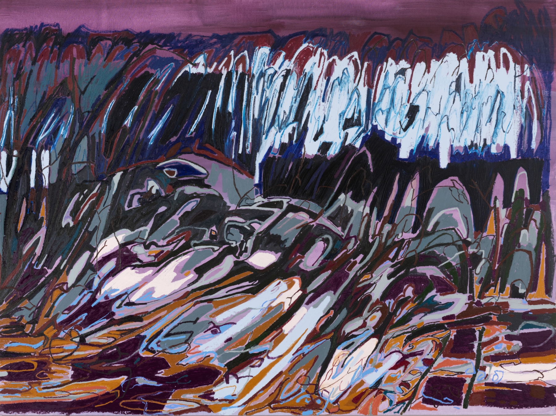 Blue Moon, 2021

casein, oil stick and oil pastel on canvas

116 x 155 inches (294.6 x 393.7 cm) (JTs-P.21.5266)