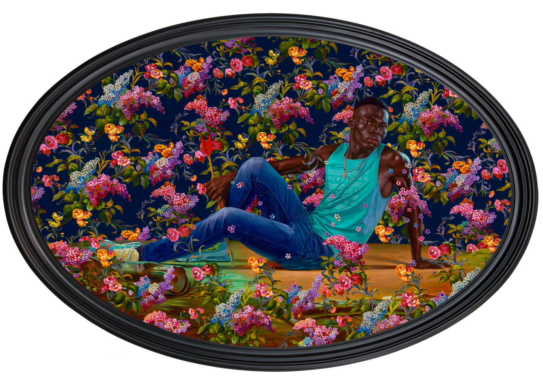 Kehinde Wiley,&amp;nbsp;The Wounded Achilles, 2022, Oil on canvas, 274.2 X 177.7 cm, &amp;copy; Kehinde Wiley