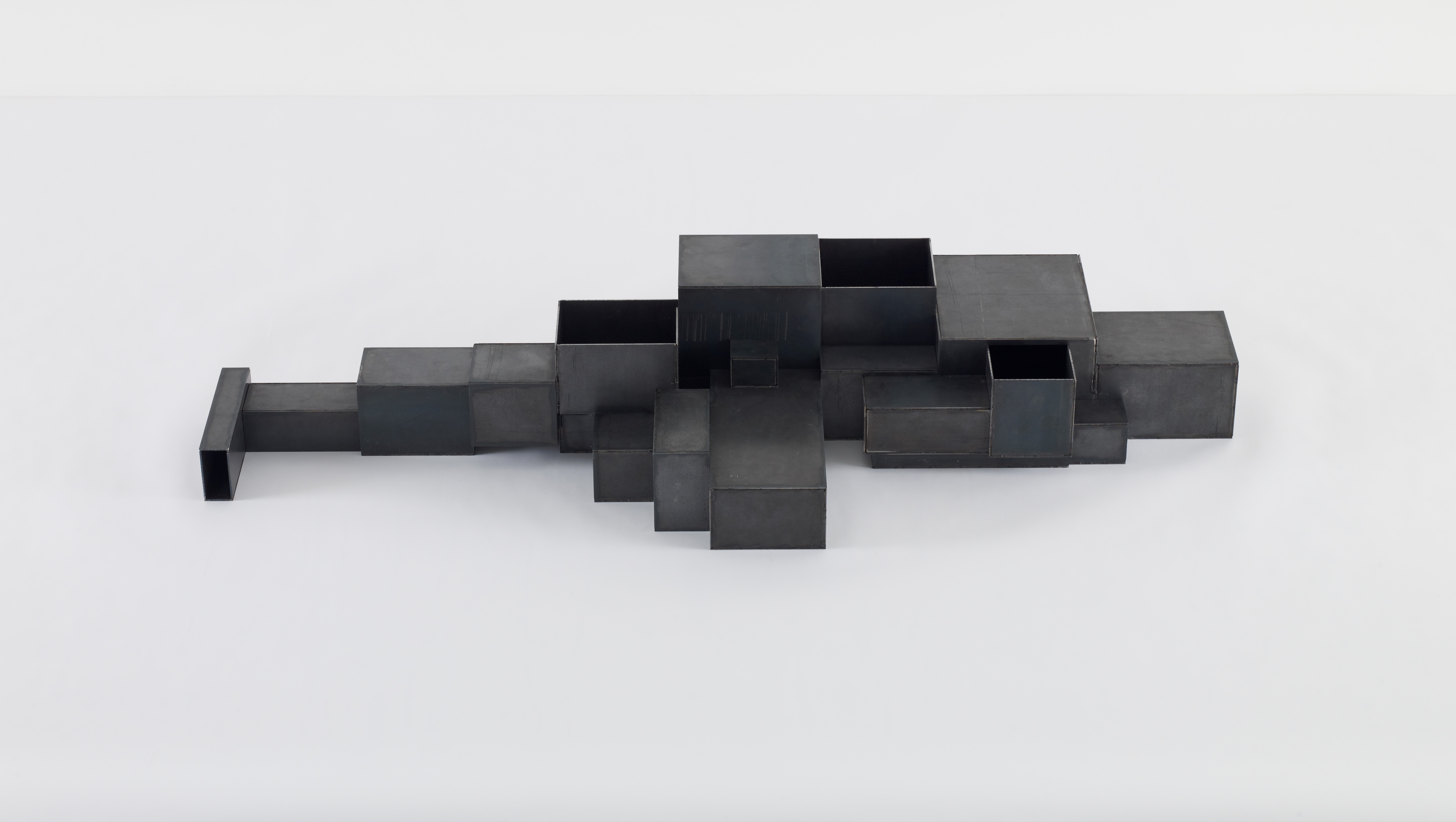 Antony Gormley, Model Model 2, 2022 3 mm Corten steel, 19.7 x 51.5 x 122.5 cm, &amp;copy; the artist